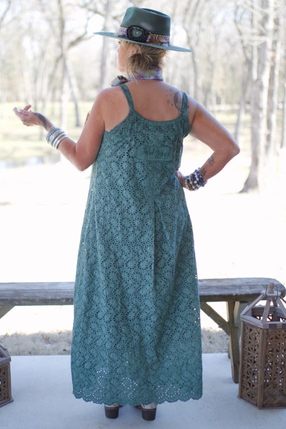 fitted lace wedding dress Tiered Bohemian Maxi Dress with drawstring waist  (Multi-color)