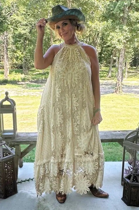 chinese dress ladies Love in the Afternoon Lace Maxi Dress  SPELL