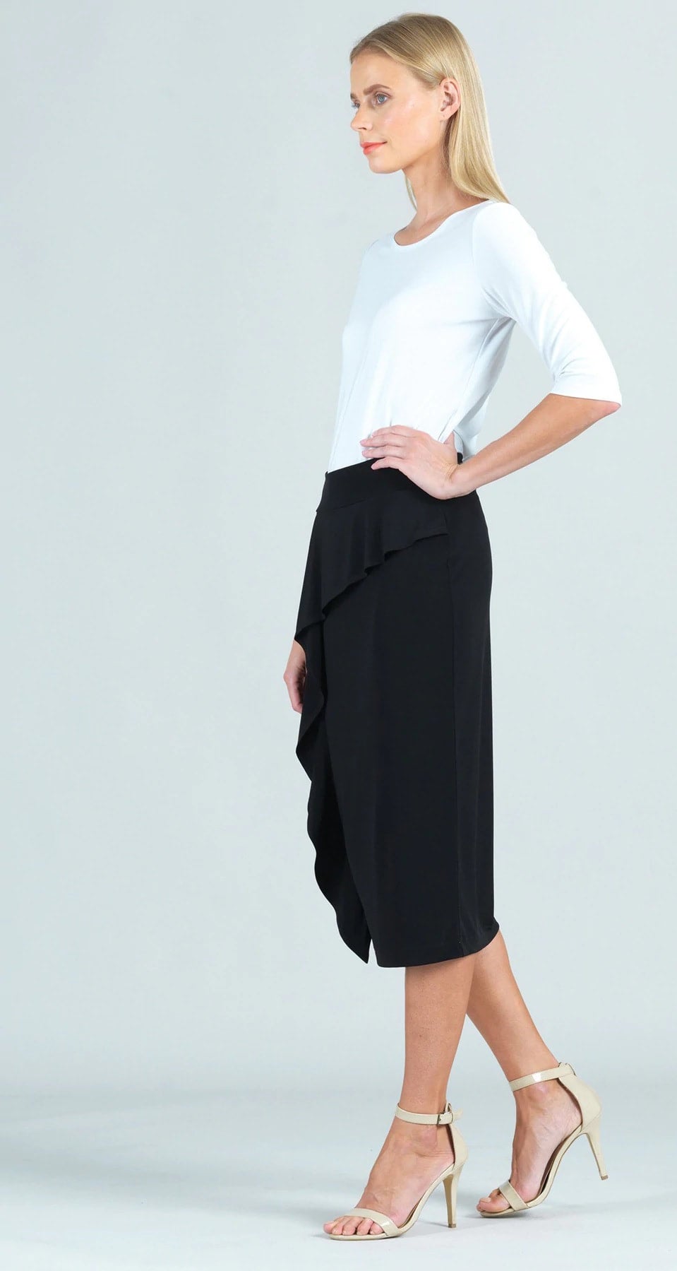 Black cascading hotsell ruffle skirt